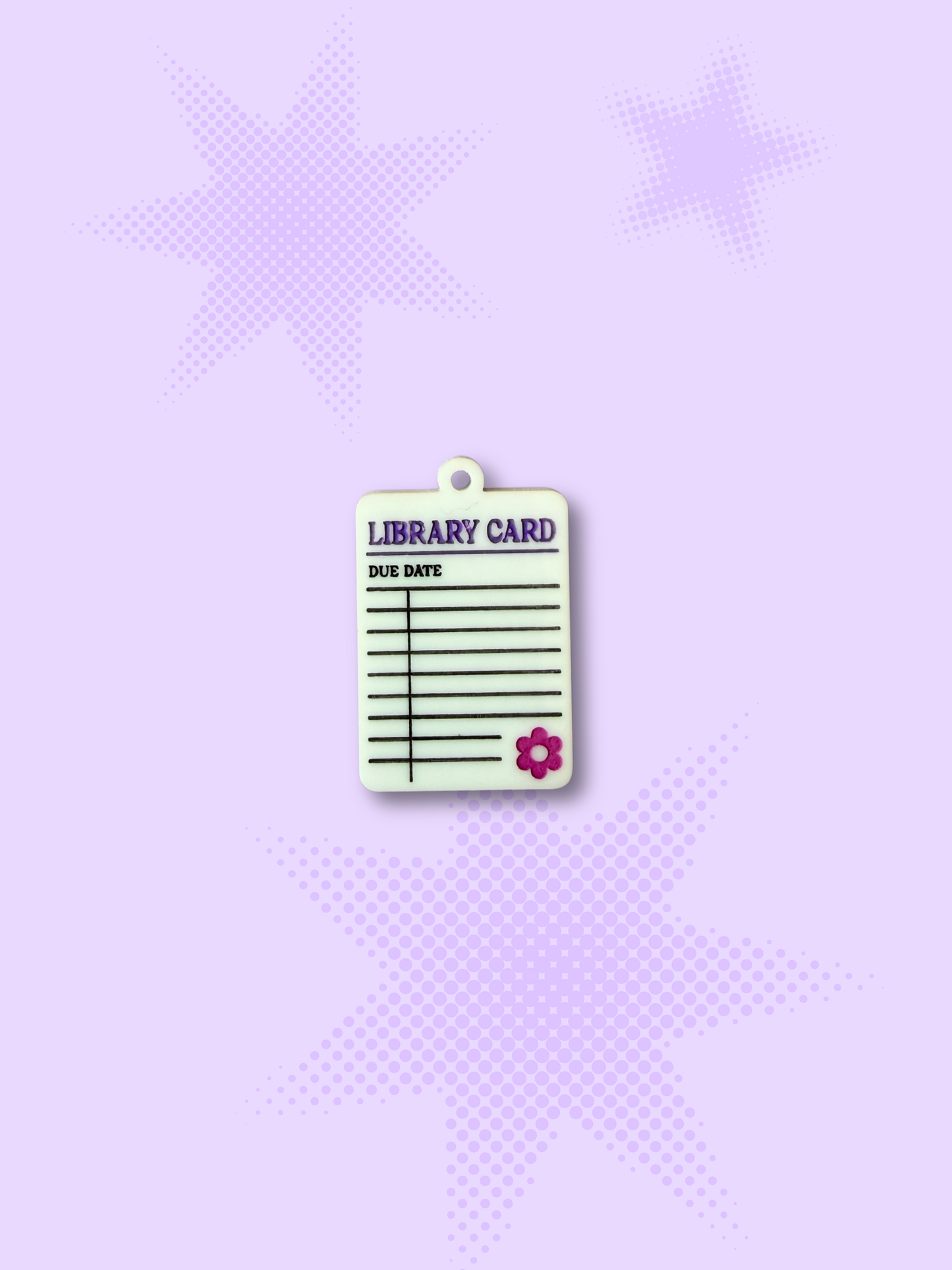 Library Card Charm