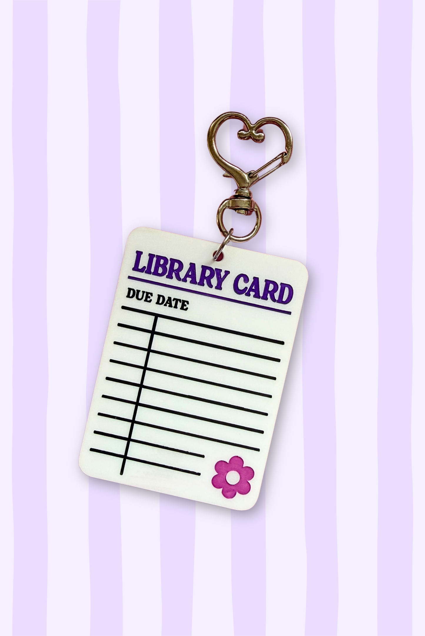 Library Card Keychain / Bag Charm