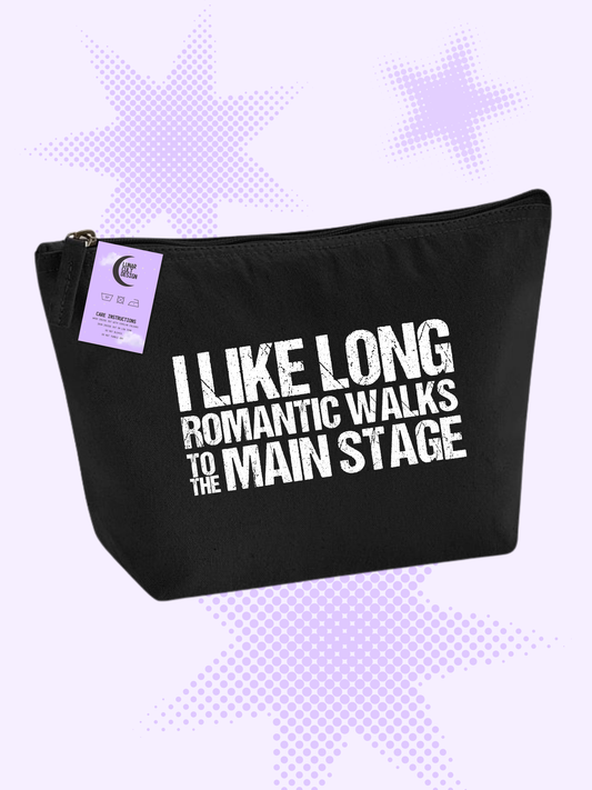 Long Romantic Walks To The Main Stage Makeup Bag