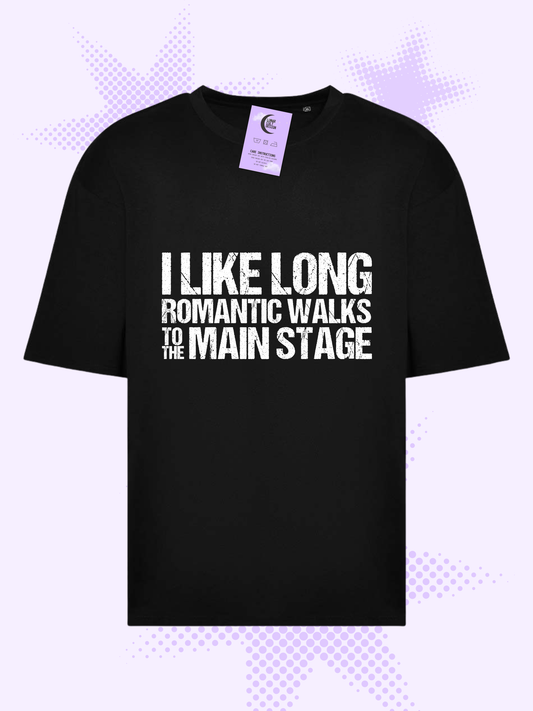 Long Romantic Walks To The Main Stage Oversized Boxy T-Shirt