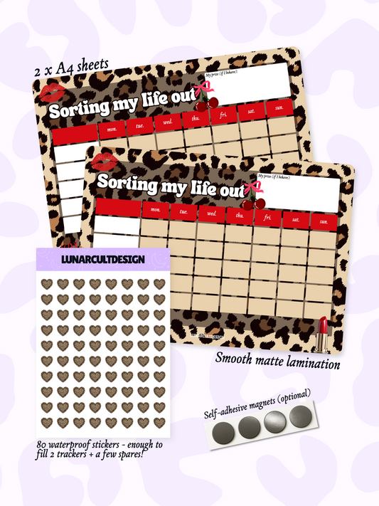 Habit Tracker - Leopard Print