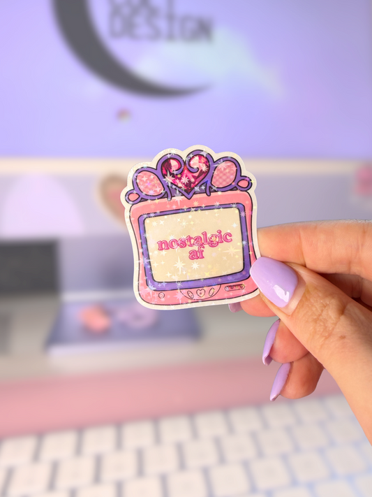 Nostalgic AF Sparkly Sticker