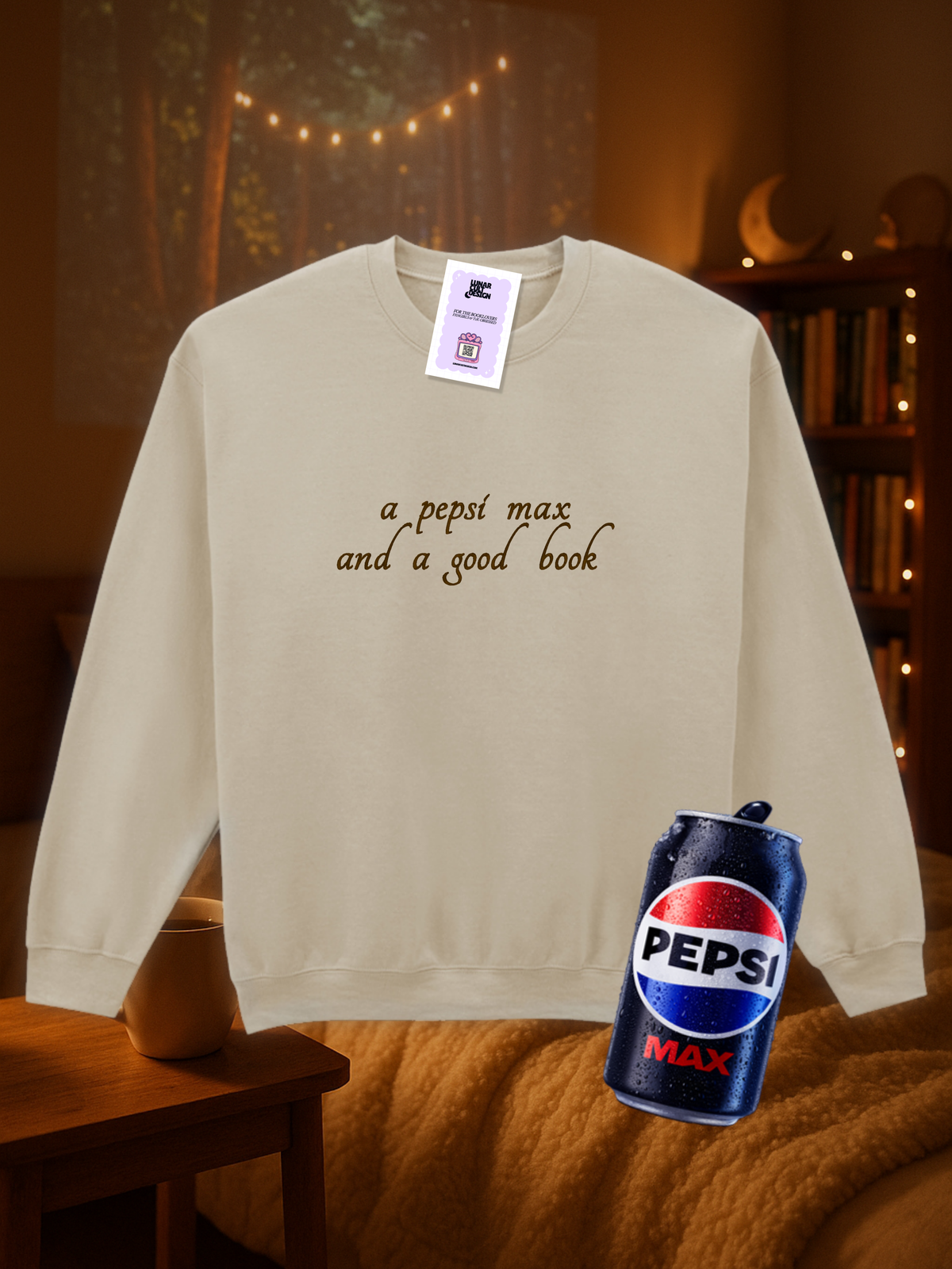 Custom Books & Beverage Embroidered Sweatshirt