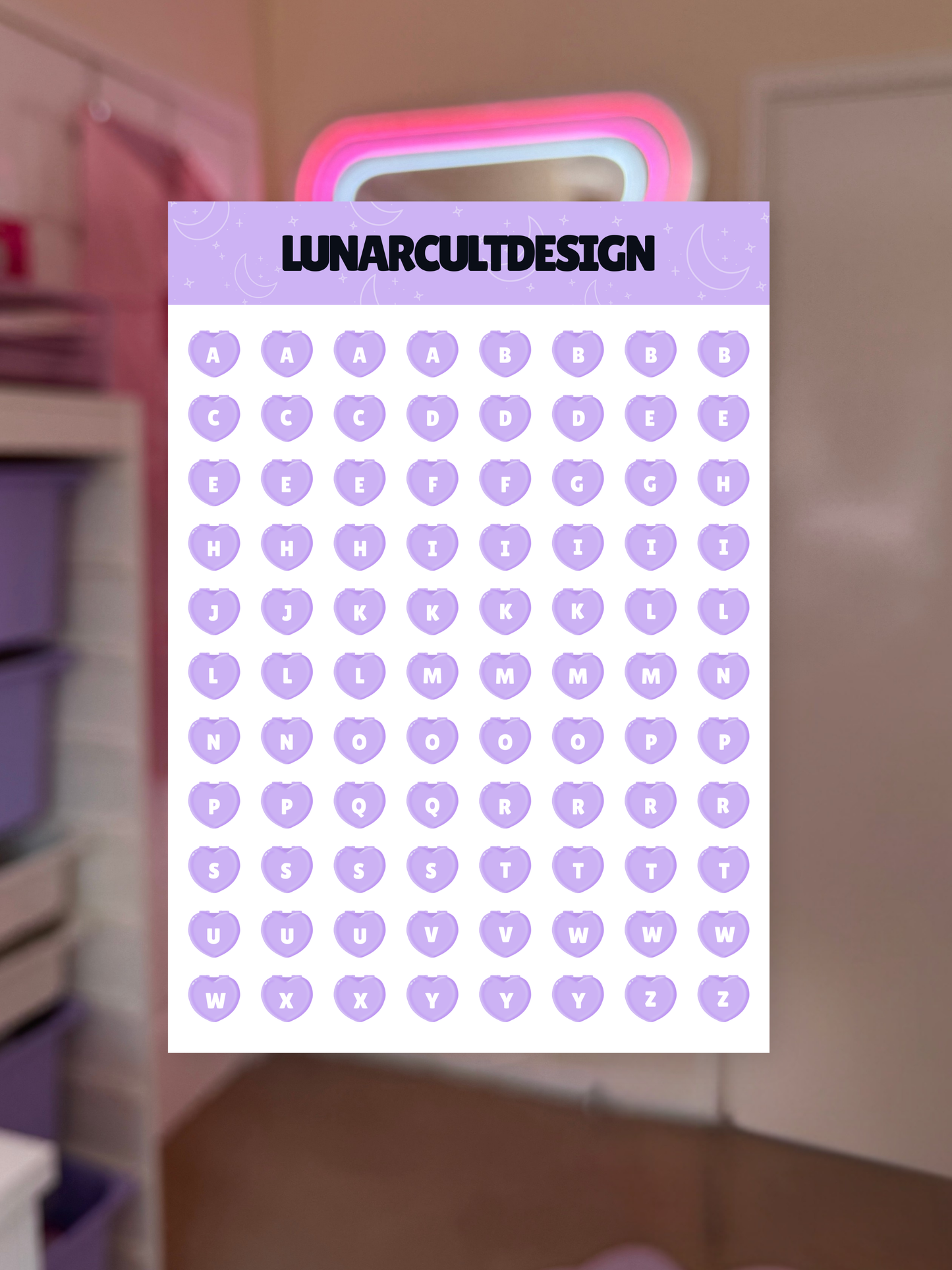 Pocket-Sized Lettering Sticker Sheet