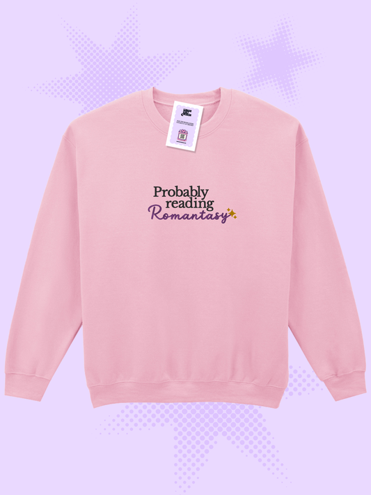 Custom Genre Embroidered Sweatshirt – "Probably Reading [Your Pick]"