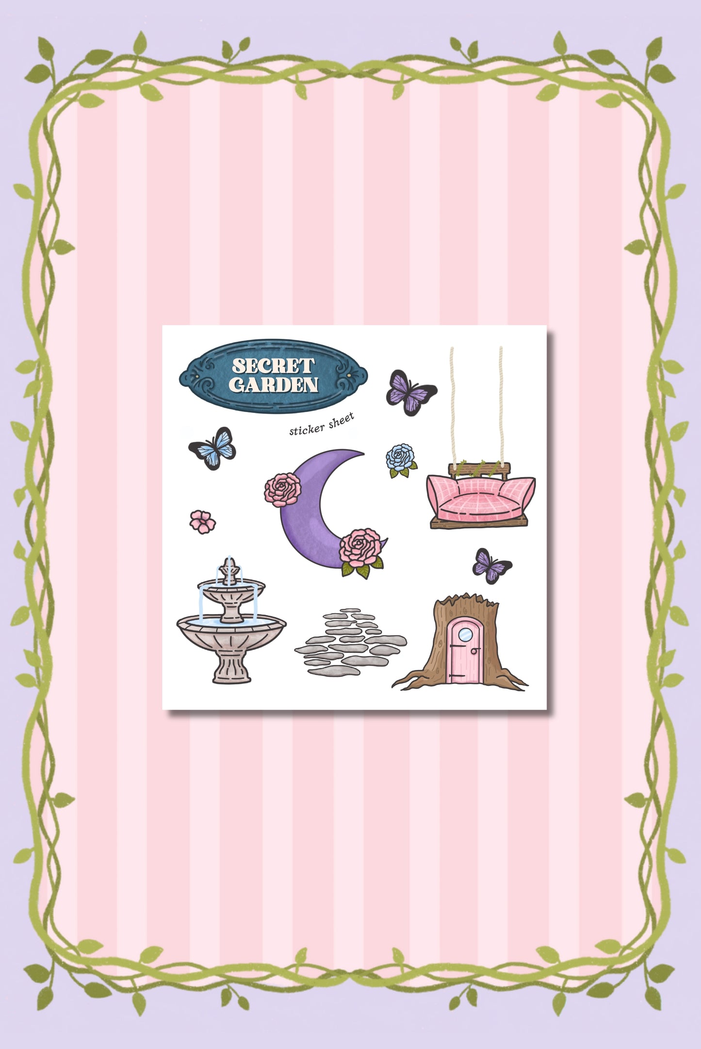 Secret Garden Sticker Sheet