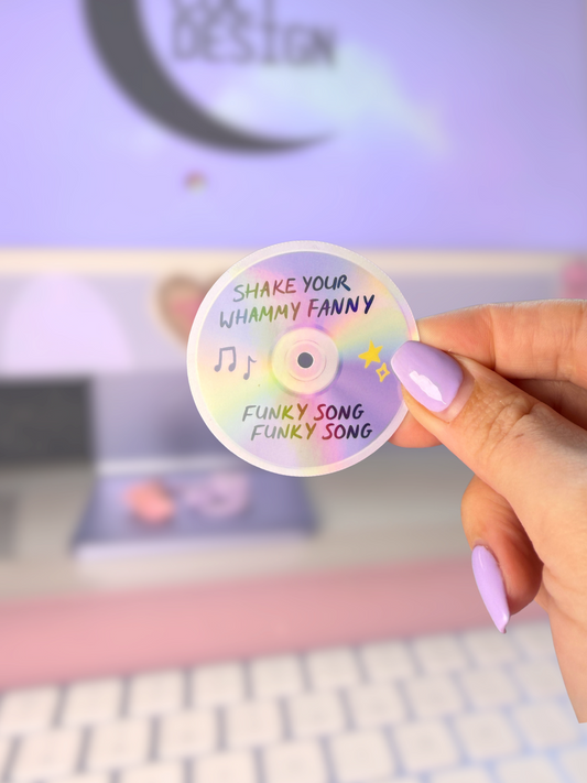 Shake Your Whammy Fanny Holographic Sticker