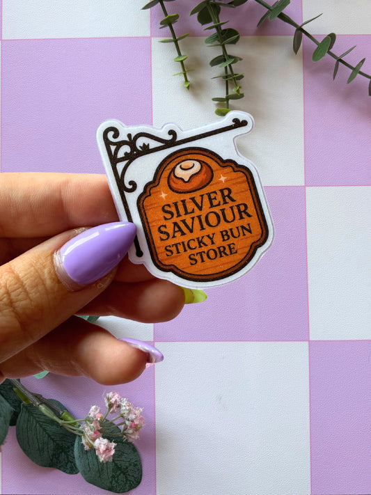 Silver Saviour Sparkly Easy Peel Sticker