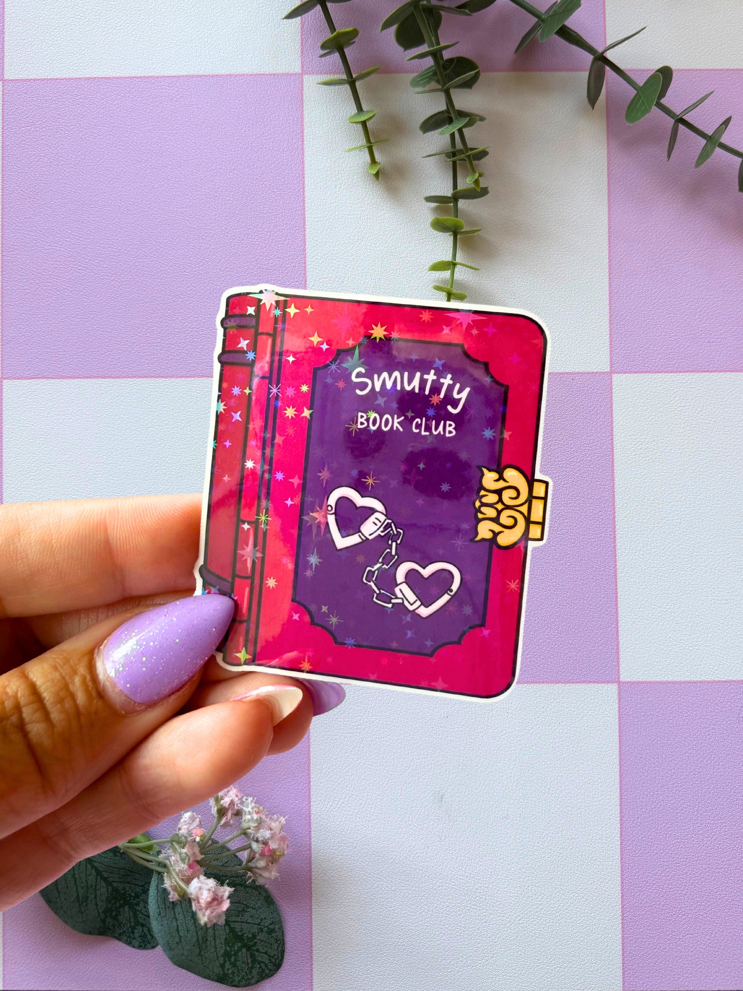 Smutty Book Club Sparkly Sticker