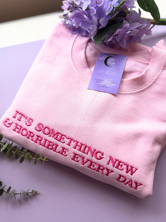 Something New & Horrible Embroidered Sweatshirt - Size L