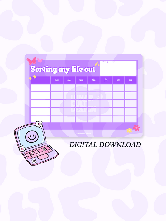 [DIGITAL DOWNLOAD] Habit Tracker - Sugar Pop Purple
