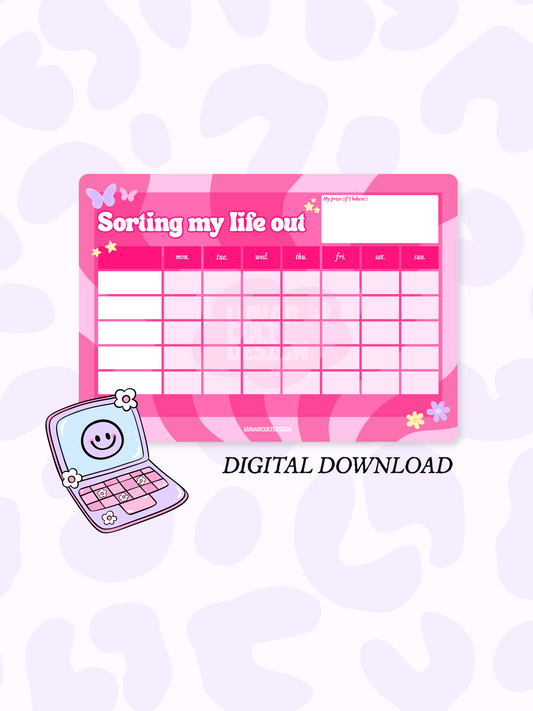 [DIGITAL DOWNLOAD] Habit Tracker - Sugar Pop Pink