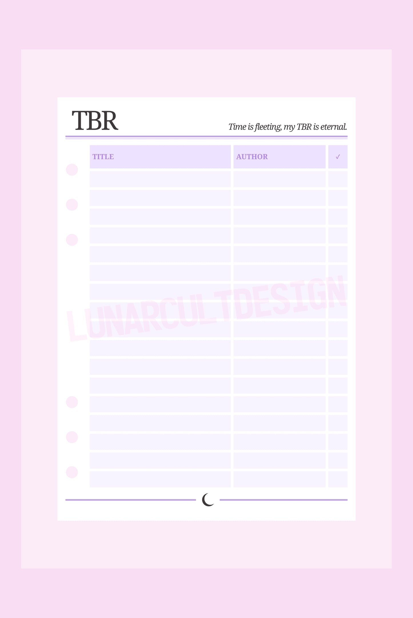 A5 Insert Refills (The Reading Journal)