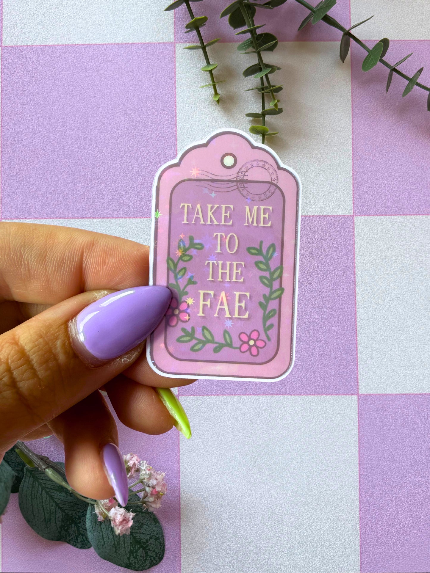 Take Me To The Fae Sparkly Easy Peel Sticker
