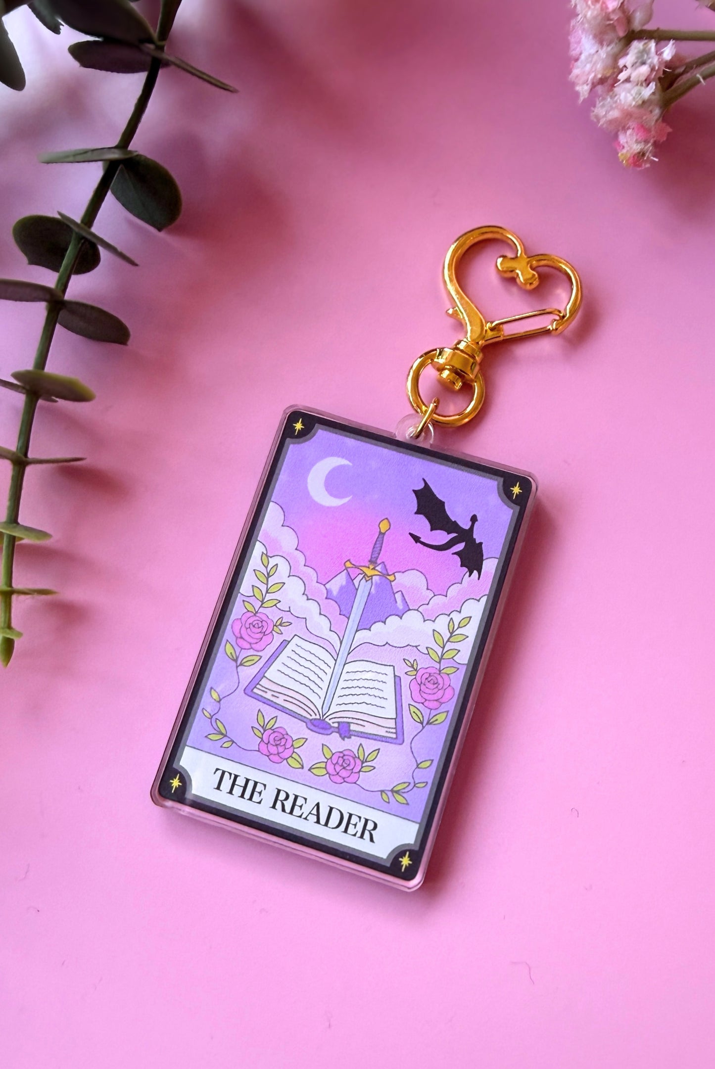 The Reader Acrylic Keyring