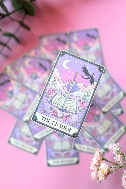 The Reader Sparkly Easy Peel Sticker