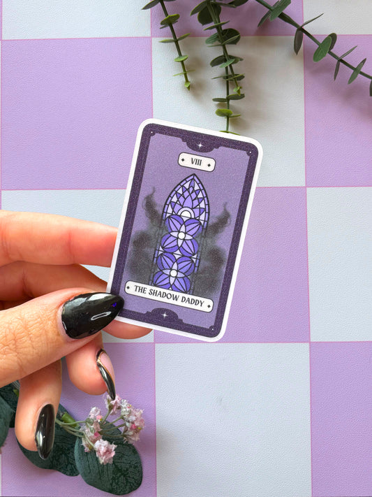 The Shadow Daddy Tarot Card Sparkly Easy Peel Sticker