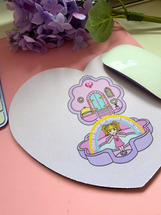 This Is How Ur Email Finds Me Heart Shaped Mouse Mat