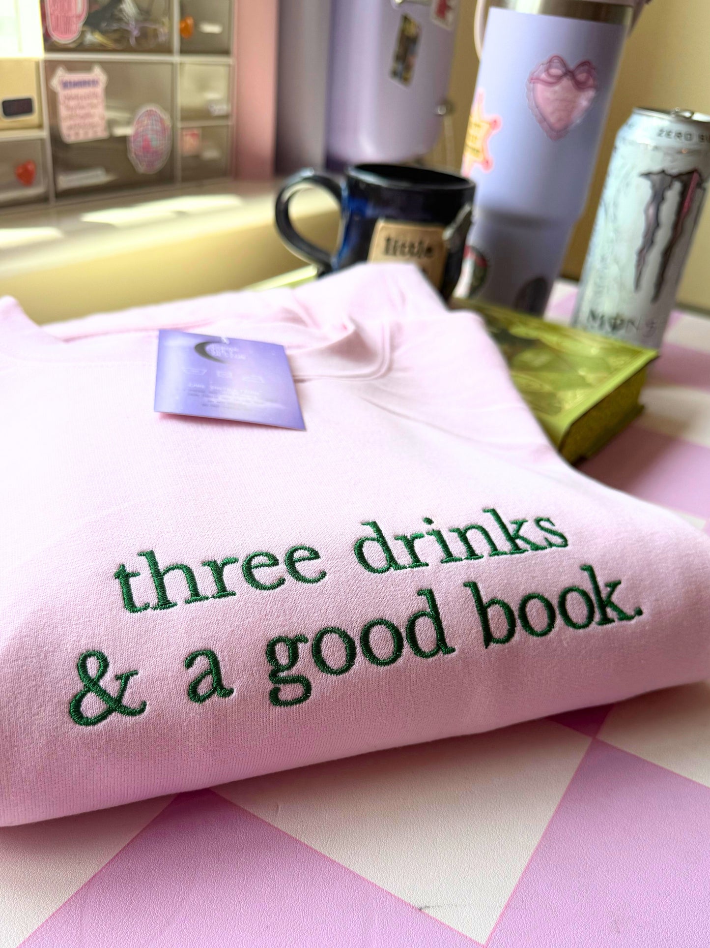 Custom Books & Beverage Embroidered Sweatshirt