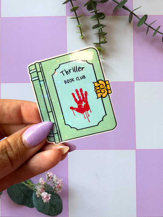Thriller Book Club Sparkly Sticker
