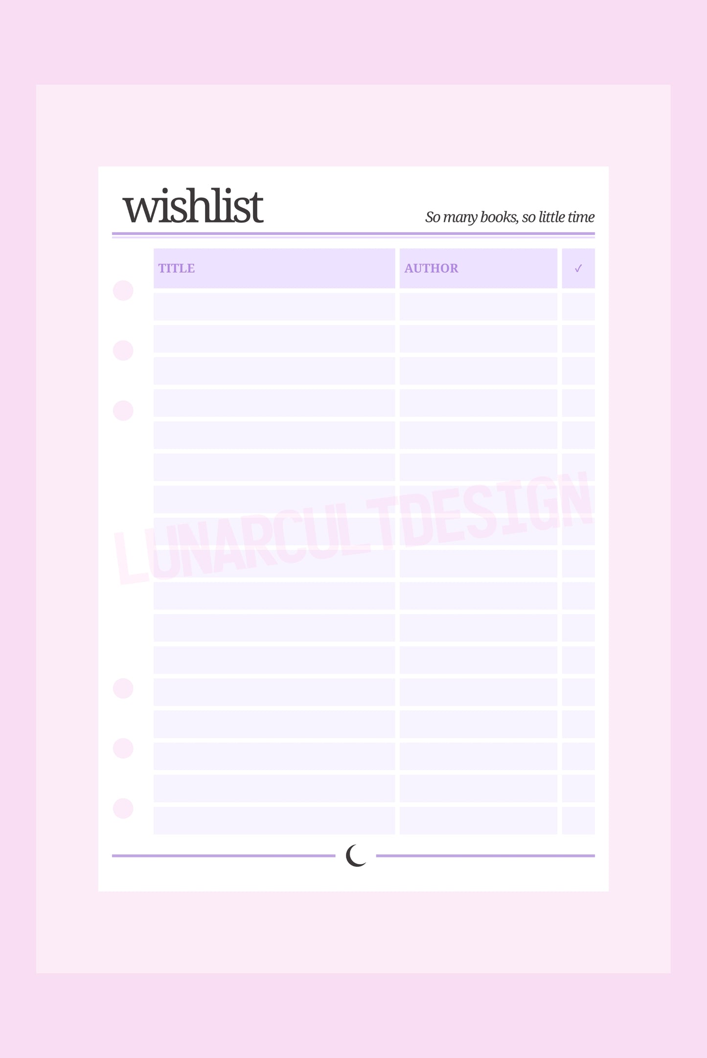 A5 Insert Refills (The Reading Journal)