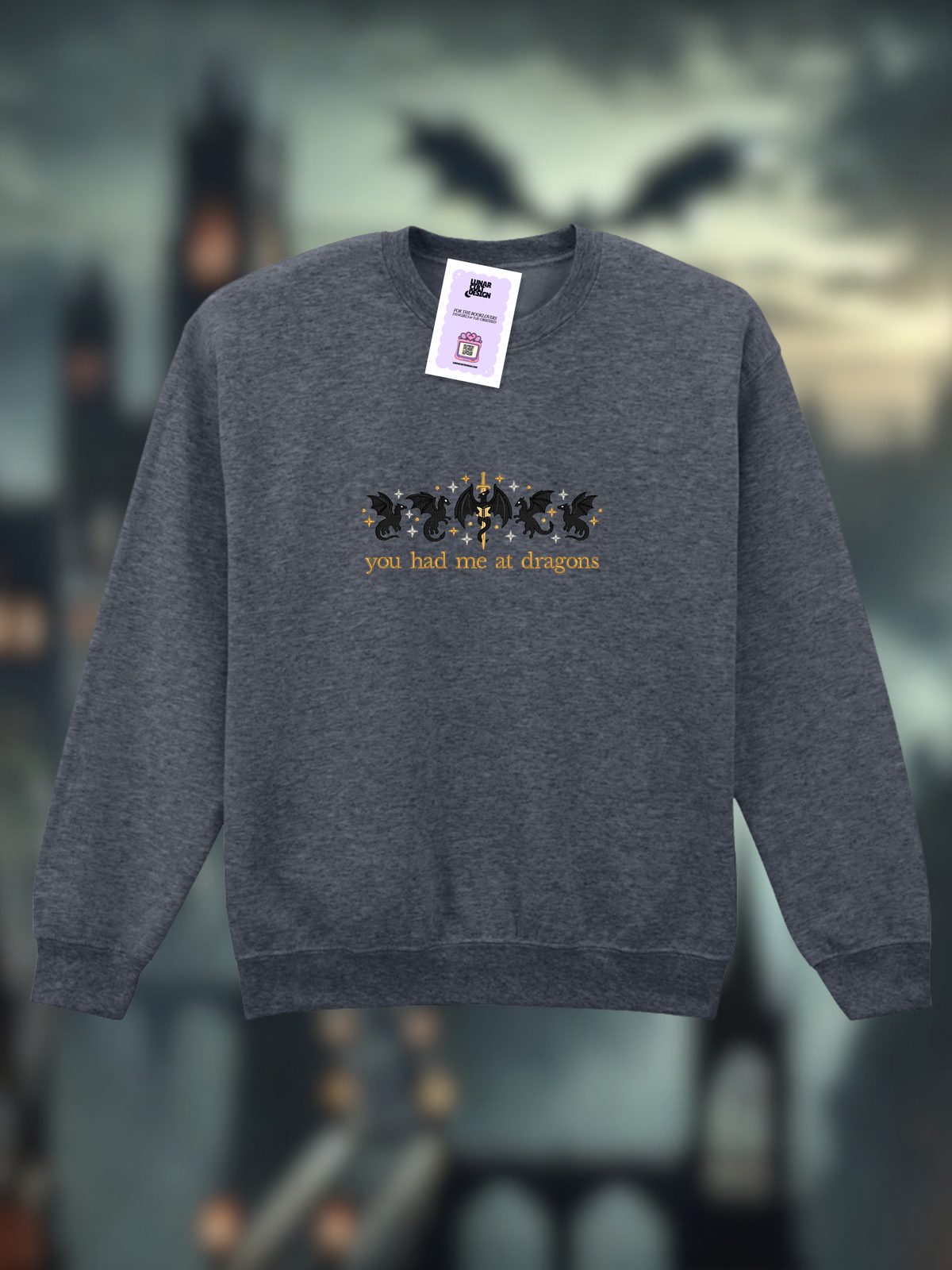 You Had Me At Dragons Embroidered Sweatshirt