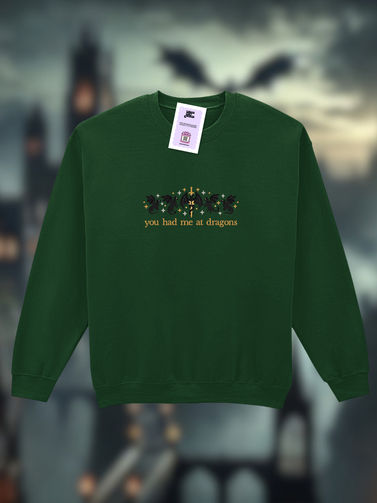 You Had Me At Dragons Embroidered Sweatshirt