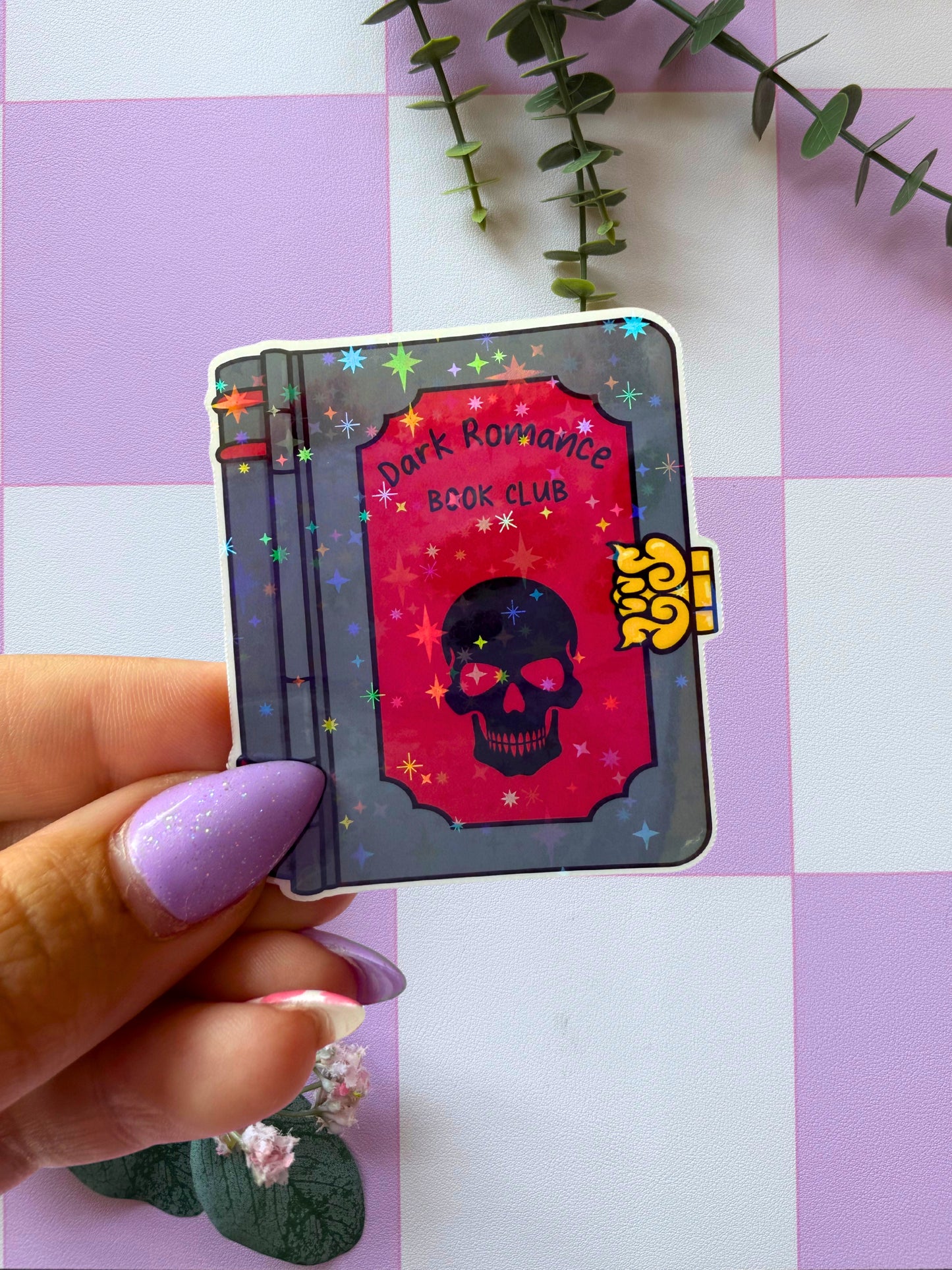 Dark Romance Book Club Sparkly Sticker