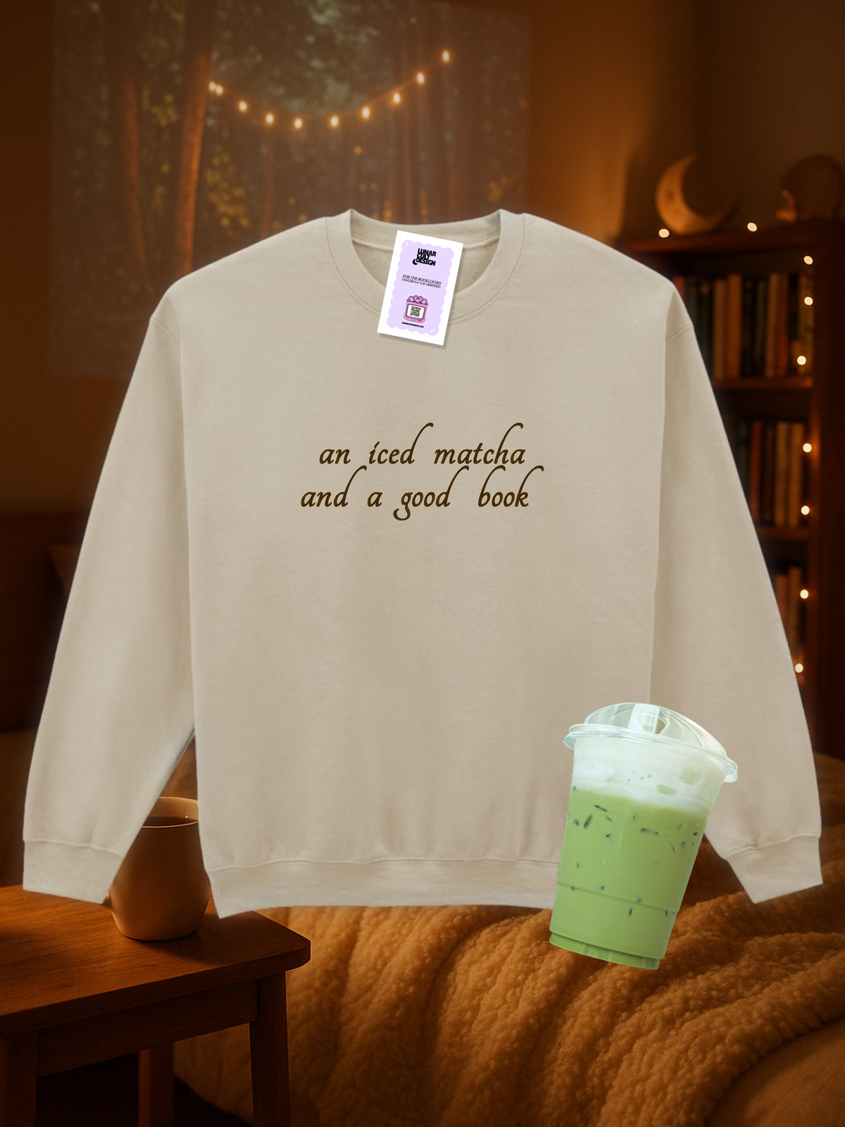 Custom Books & Beverage Embroidered Sweatshirt
